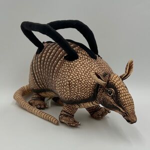 Vintage 90s Accoutrements Armadillon Plush Bag Zip Close